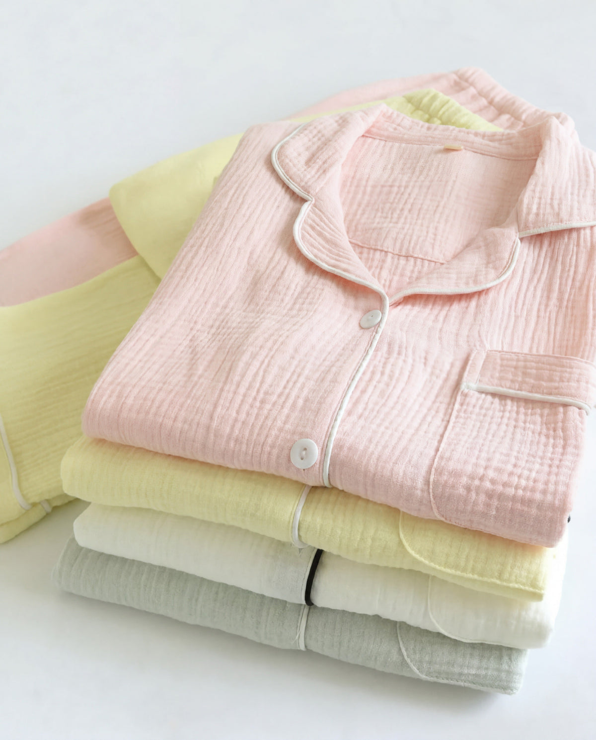 Lara Long-Sleeve Muslin Pajama Set