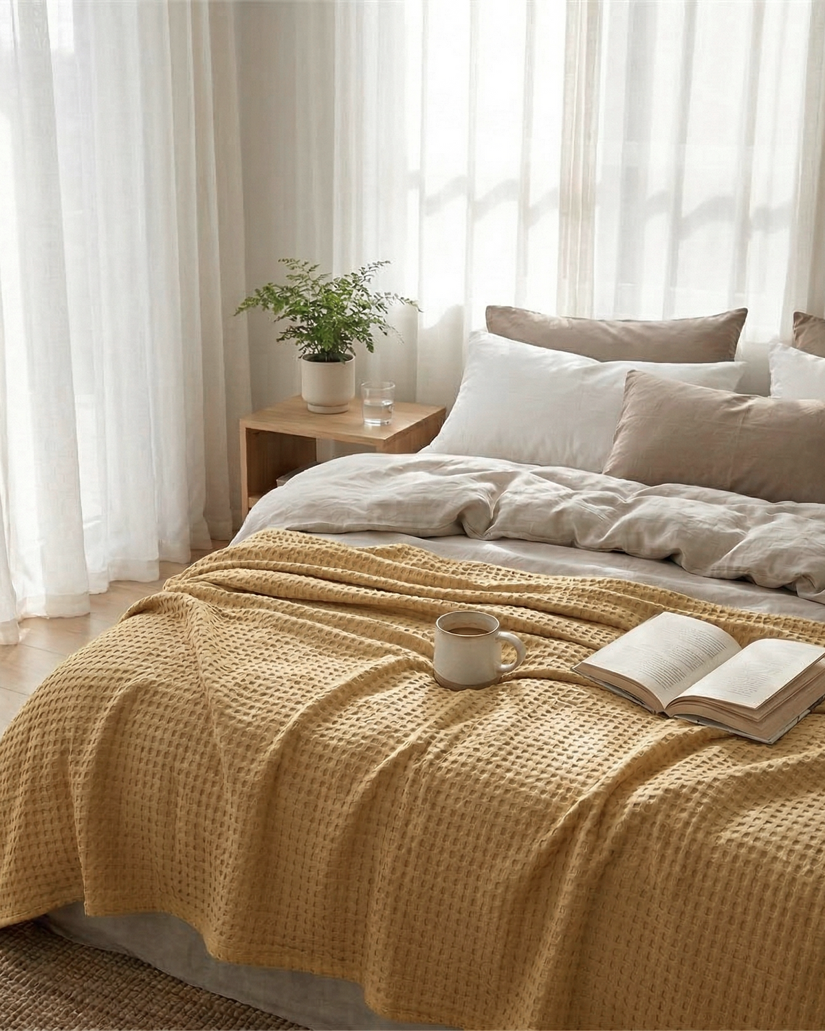 The Boreal Waffle Blanket