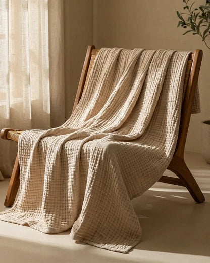 The Boreal Monogrammed Muslin Blanket