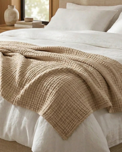 The Boreal Monogrammed Muslin Blanket