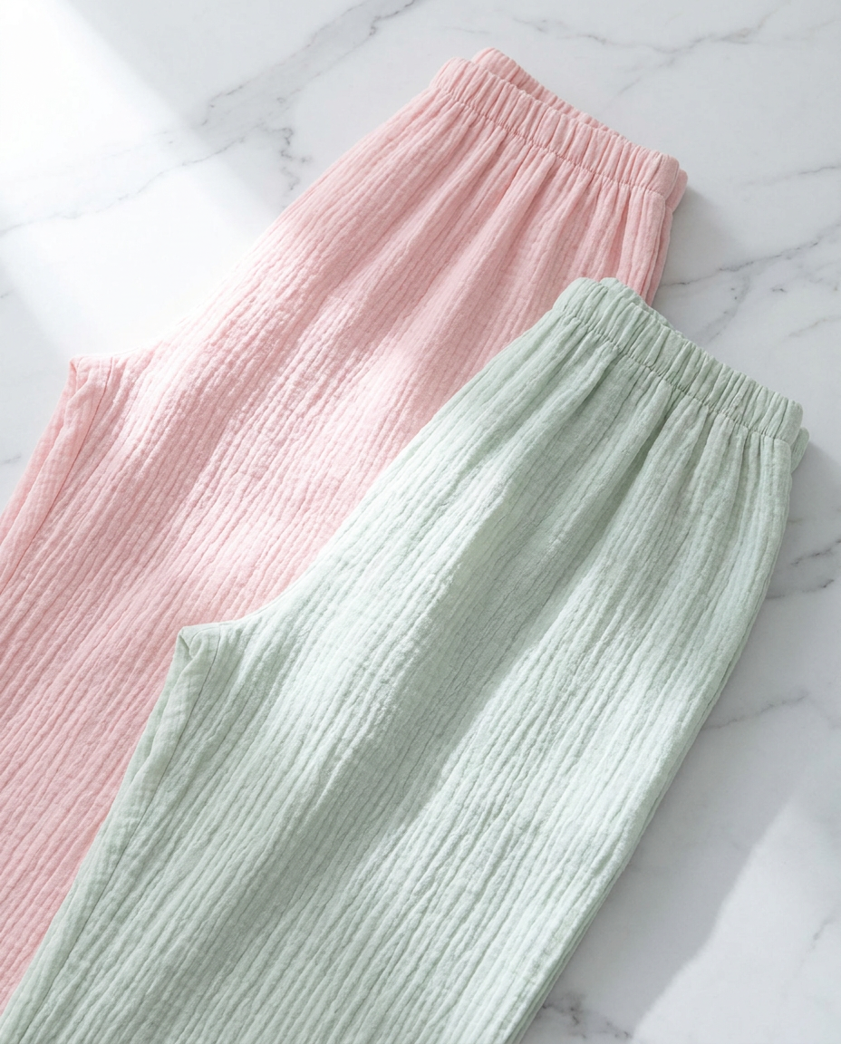 Lara Long-Sleeve Muslin Pajama Set