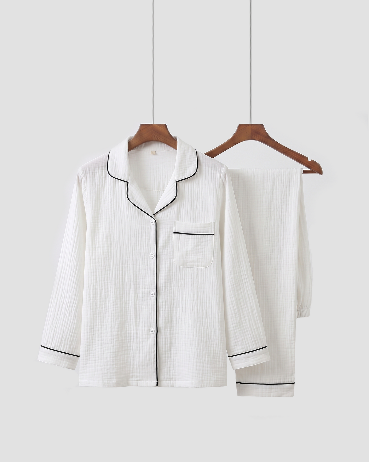 Lara Long-Sleeve Muslin Pajama Set