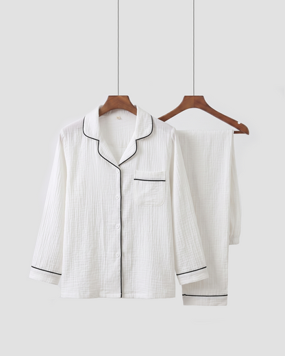 Lara Long-Sleeve Muslin Pajama Set