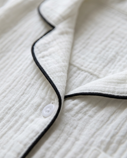 Lara Long-Sleeve Muslin Pajama Set