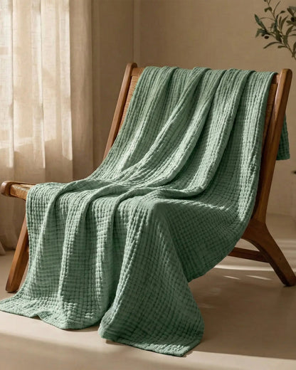 The Boreal Monogrammed Muslin Blanket