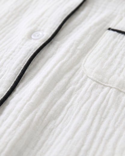 Lara Long-Sleeve Muslin Pajama Set