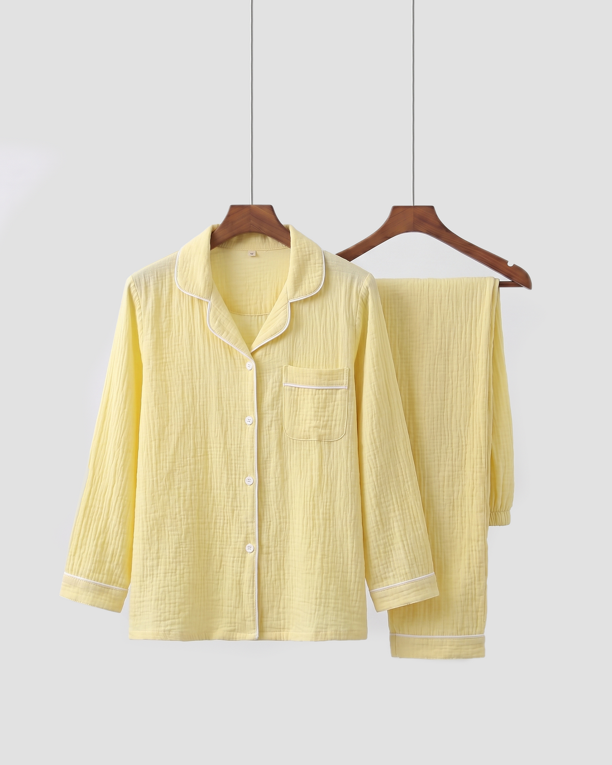 Lara Long-Sleeve Muslin Pajama Set