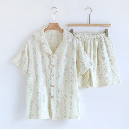 Bloom Short Muslin Pajama Set