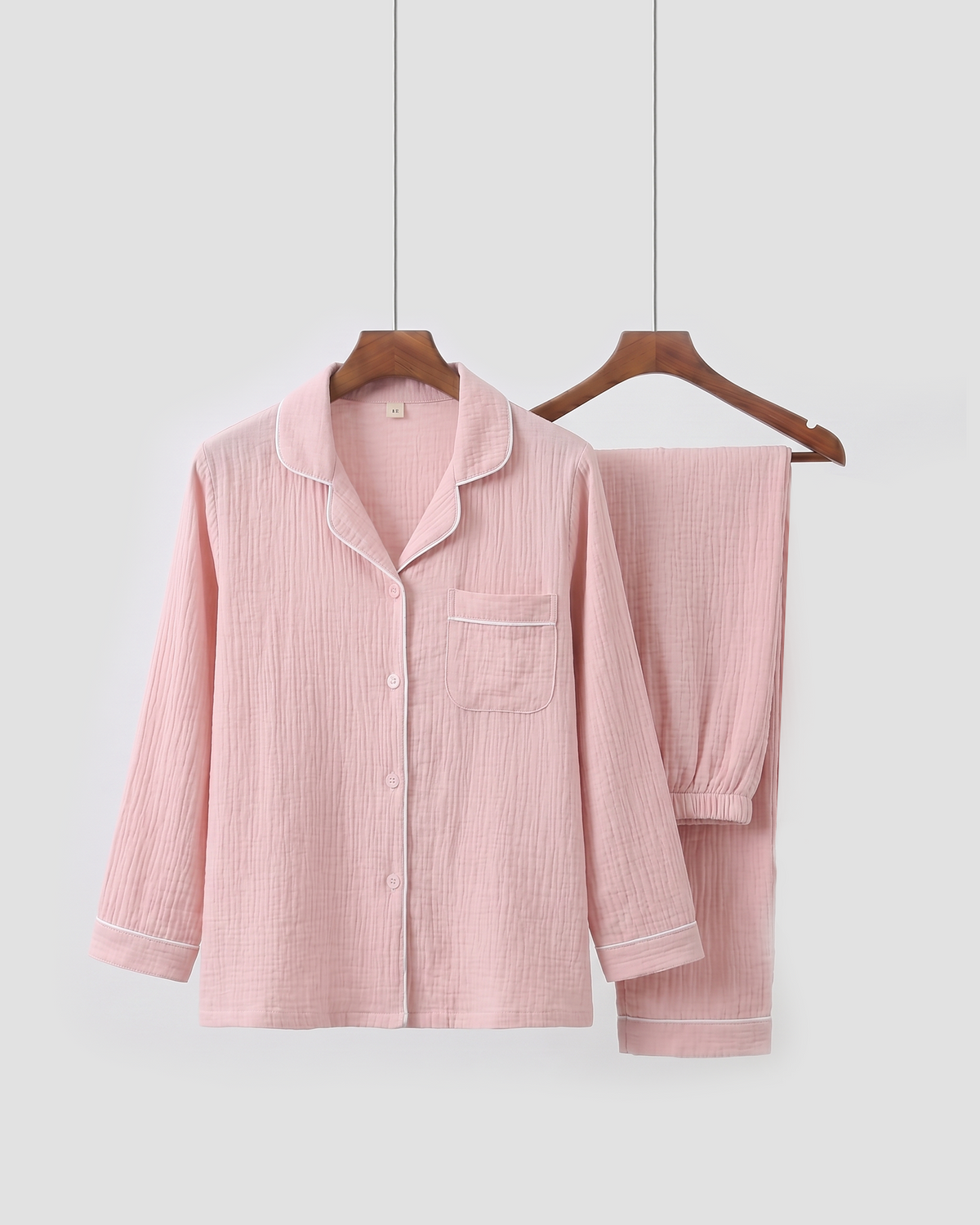 Lara Long-Sleeve Muslin Pajama Set