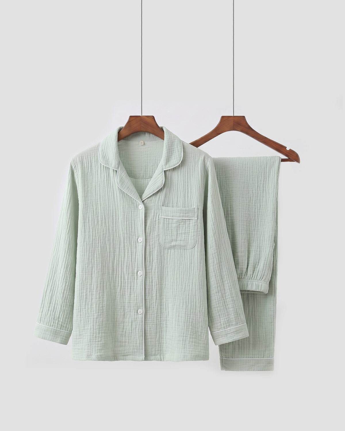 Lara Long-Sleeve Muslin Pajama Set