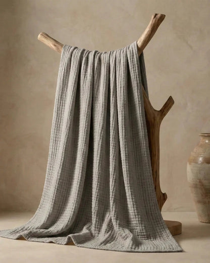 The Boreal Monogrammed Muslin Blanket