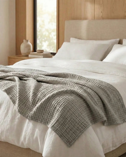 The Boreal Monogrammed Muslin Blanket