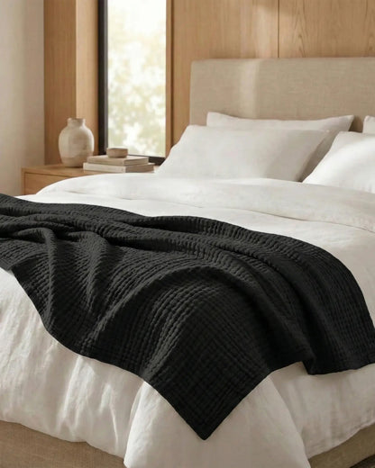 The Boreal Monogrammed Muslin Blanket