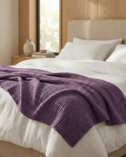 The Boreal Monogrammed Muslin Blanket