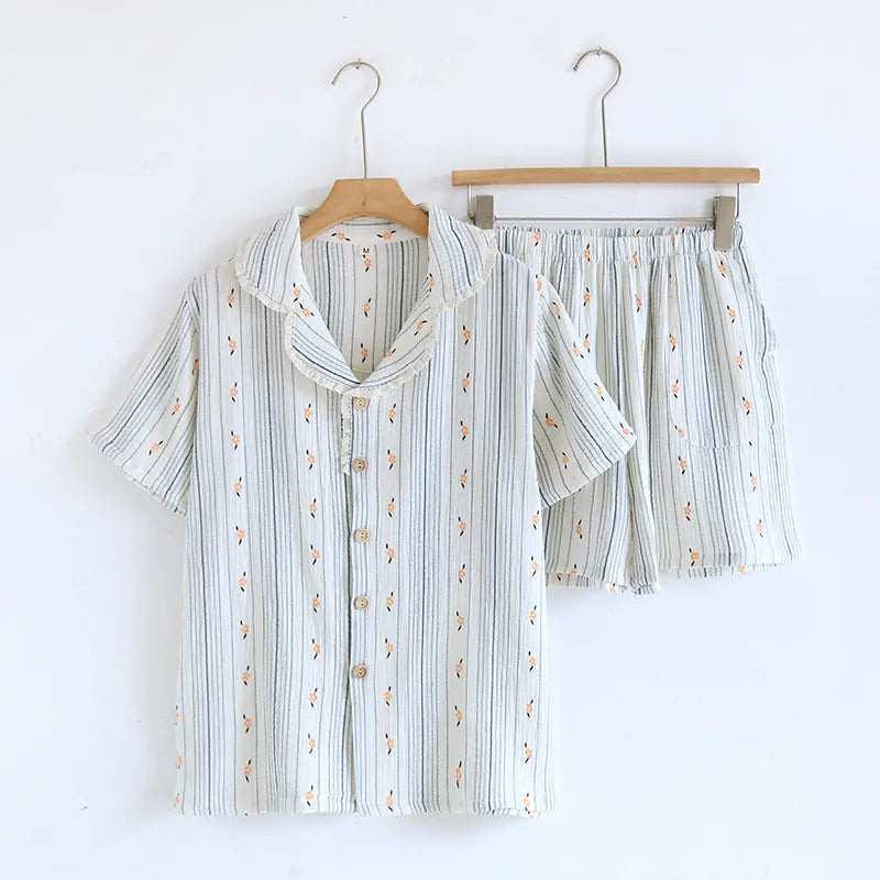 Bloom Short Muslin Pajama Set
