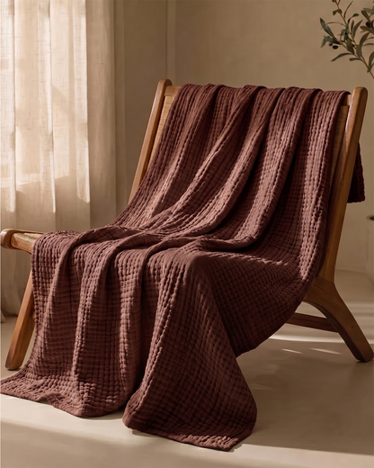 The Boreal Monogrammed Muslin Blanket