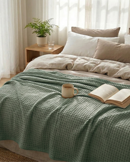 The Boreal Waffle Blanket