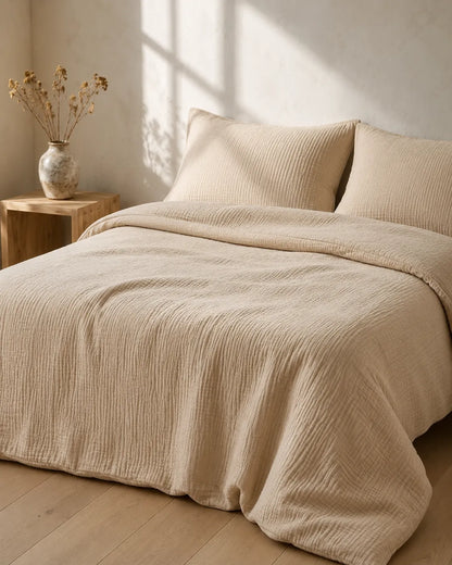 The Boreal Muslin Bed Set – 4-Piece