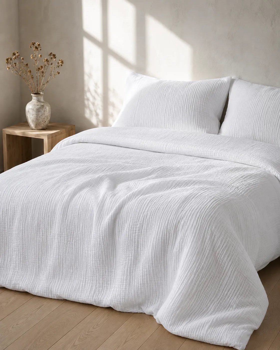 The Boreal Muslin Bed Set – 4-Piece