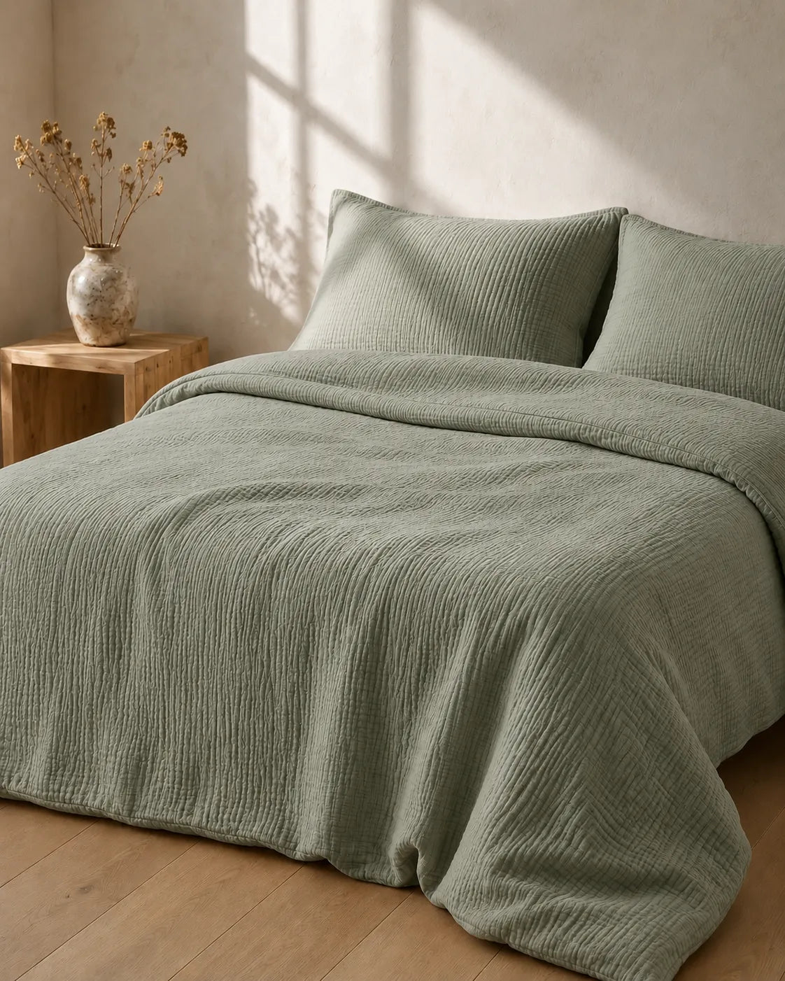 The Boreal Muslin Bed Set – 4-Piece