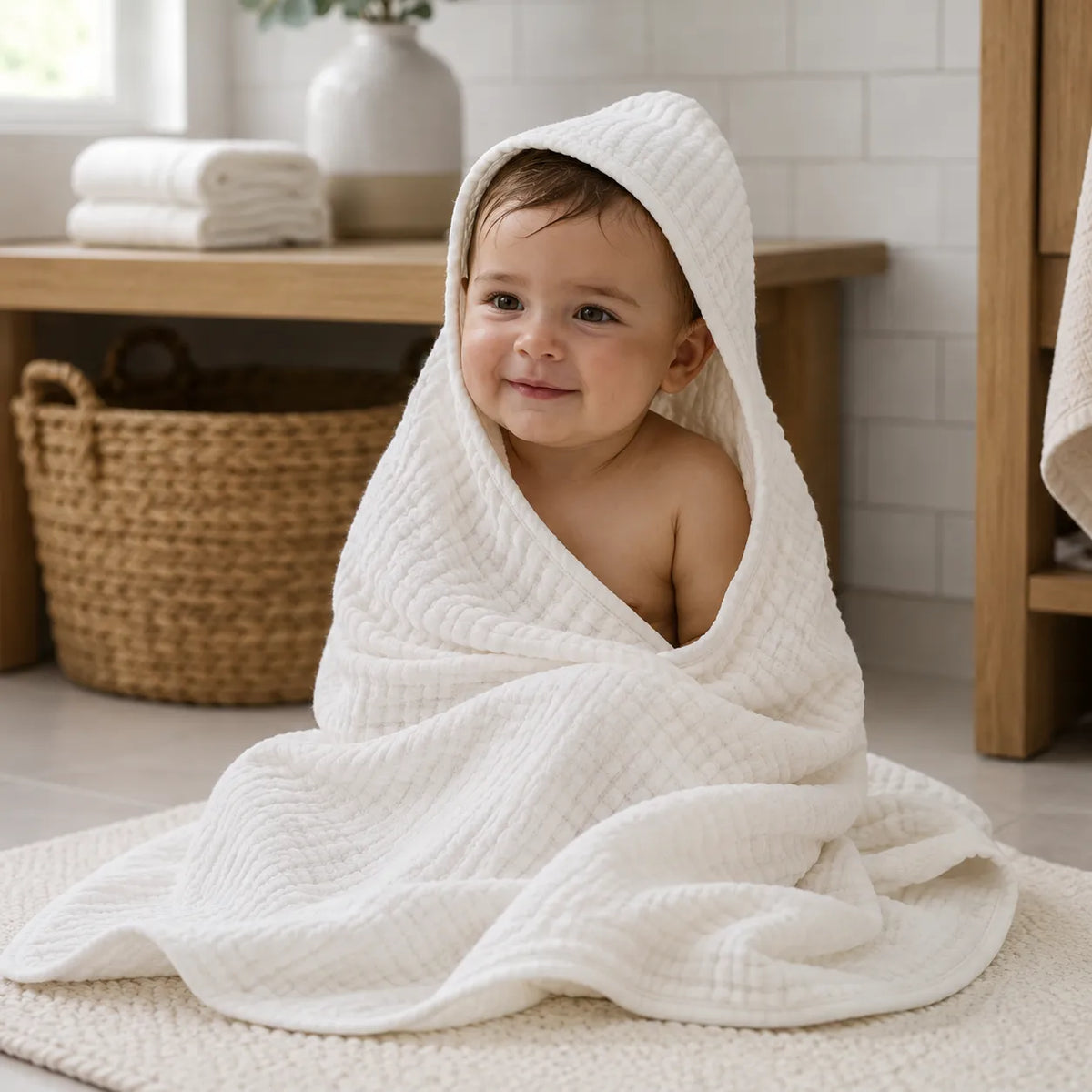 The Boreal Muslin Hooded Towel