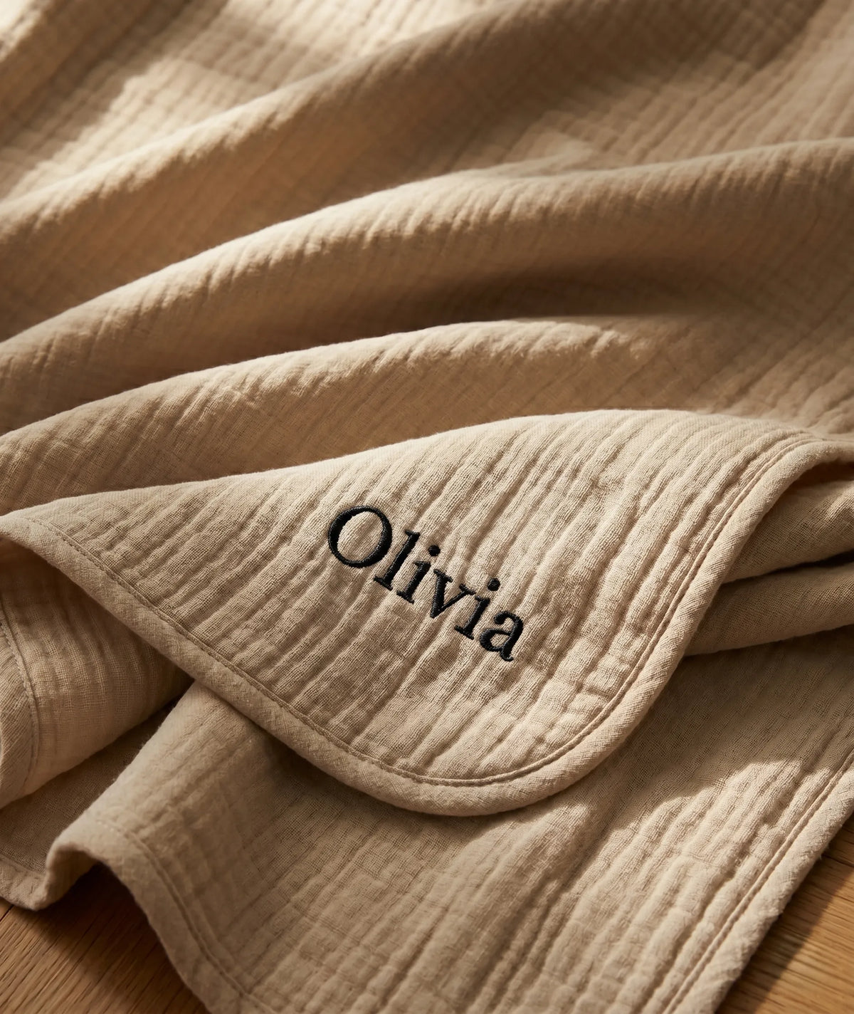 The Boreal Monogrammed Muslin Blanket