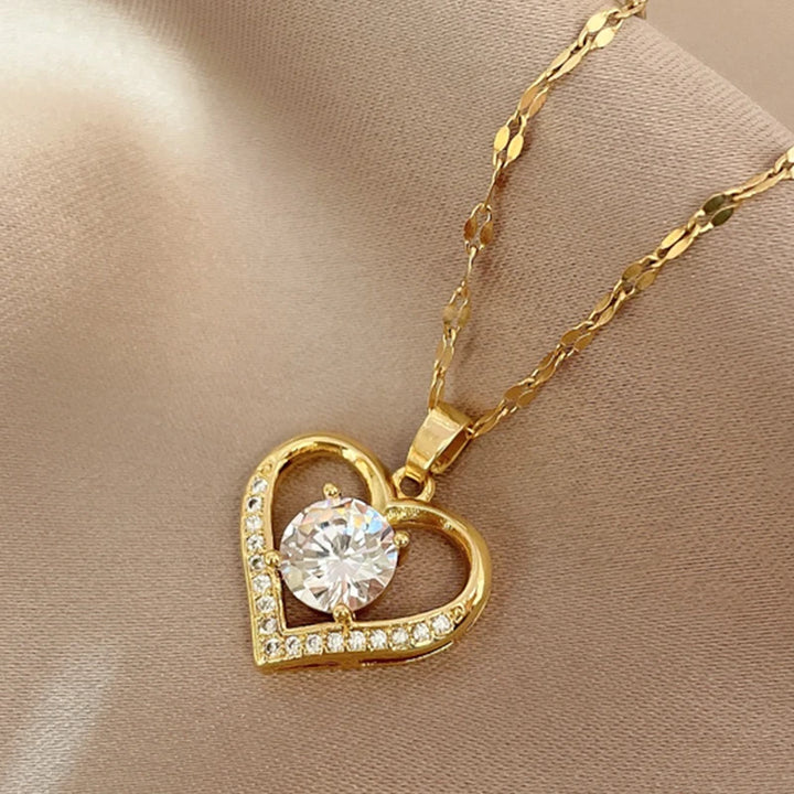 HeartGem Pendant Necklace