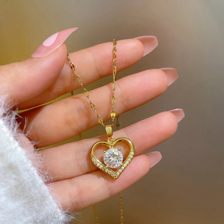 HeartGem Pendant Necklace