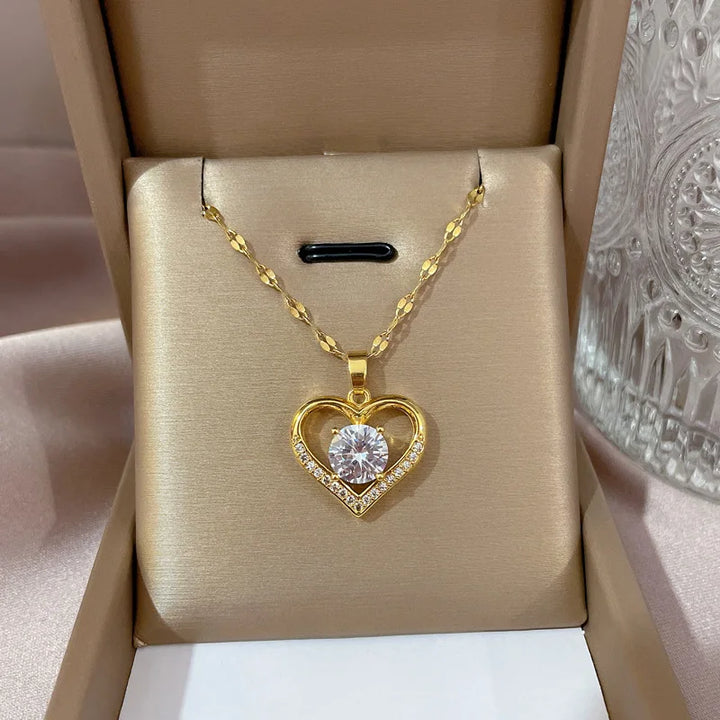 HeartGem Pendant Necklace