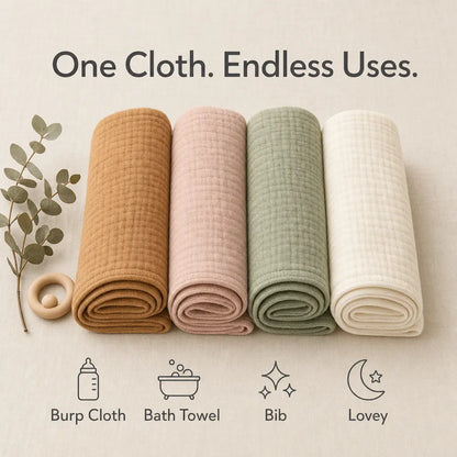 The Boreal Muslin Burp Cloths