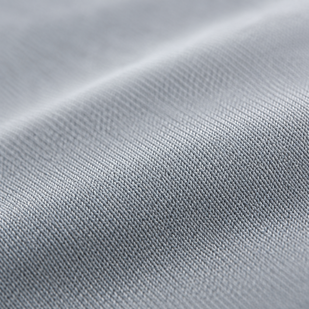 Close-up of the pale grey cooling knit used for the cooling pillowcases