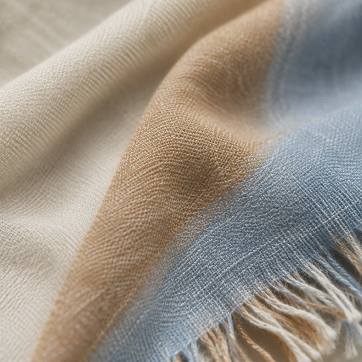 Close-up of the woven cotton used for The Boreal Cotton Scarf