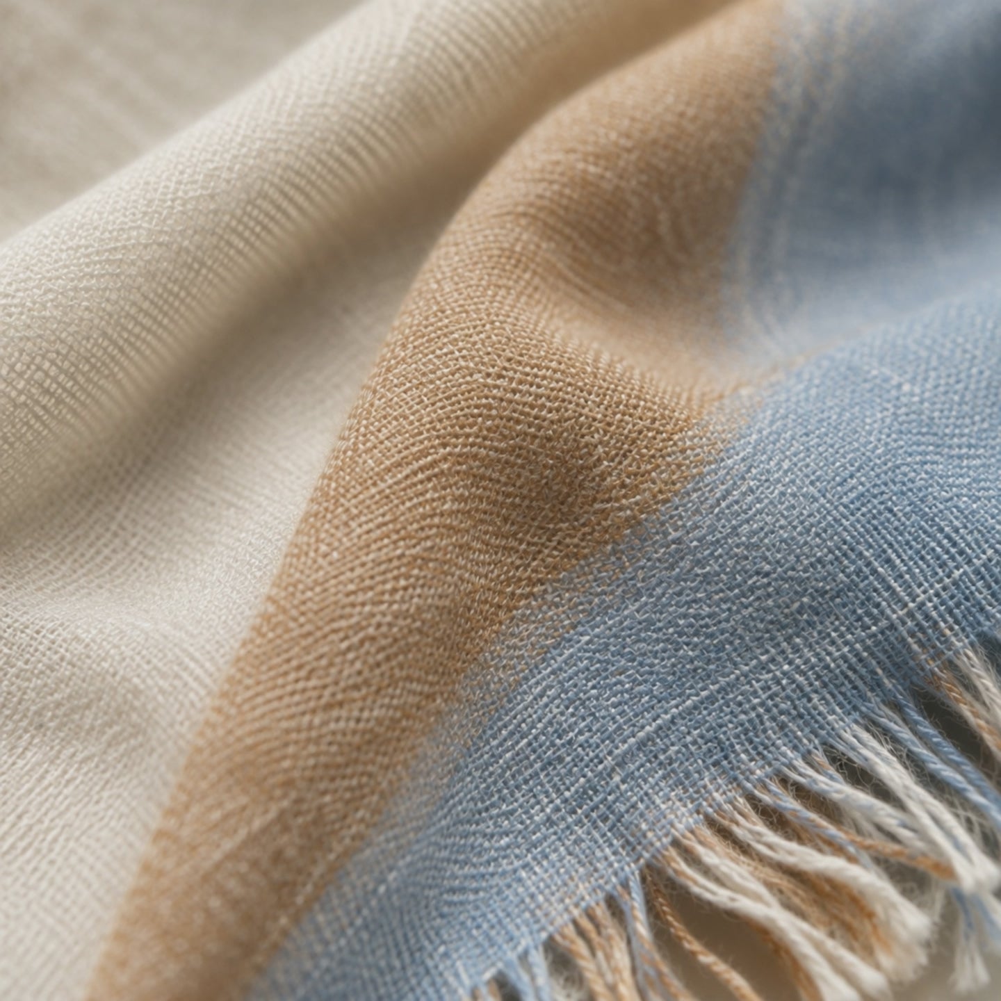 Close-up of the woven cotton used for The Boreal Cotton Scarf