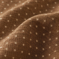 Close-up of the layered cotton muslin used for Muslin Dot Pajama Set