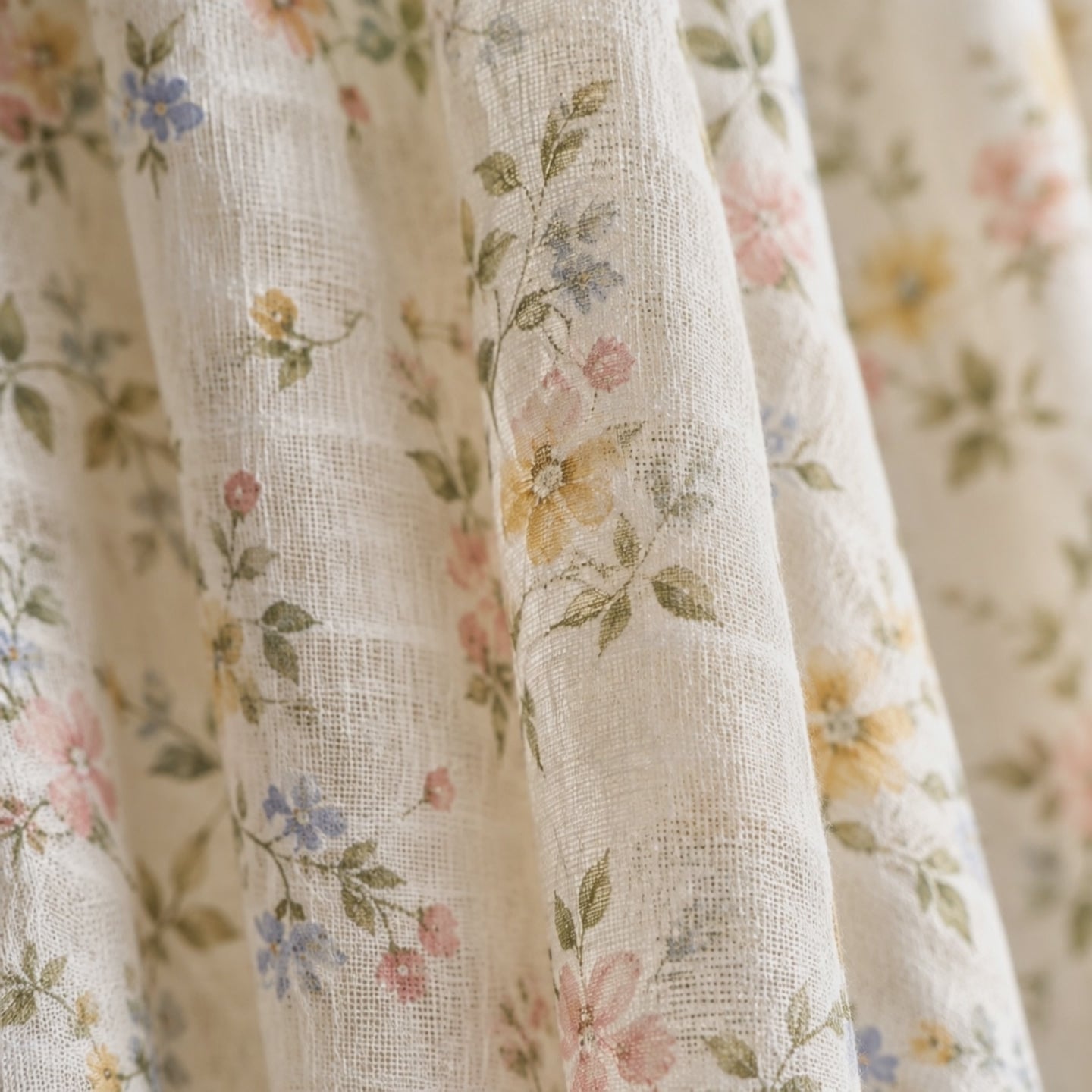 Close-up of the layered cotton muslin used for Bloom Muslin Nightgown