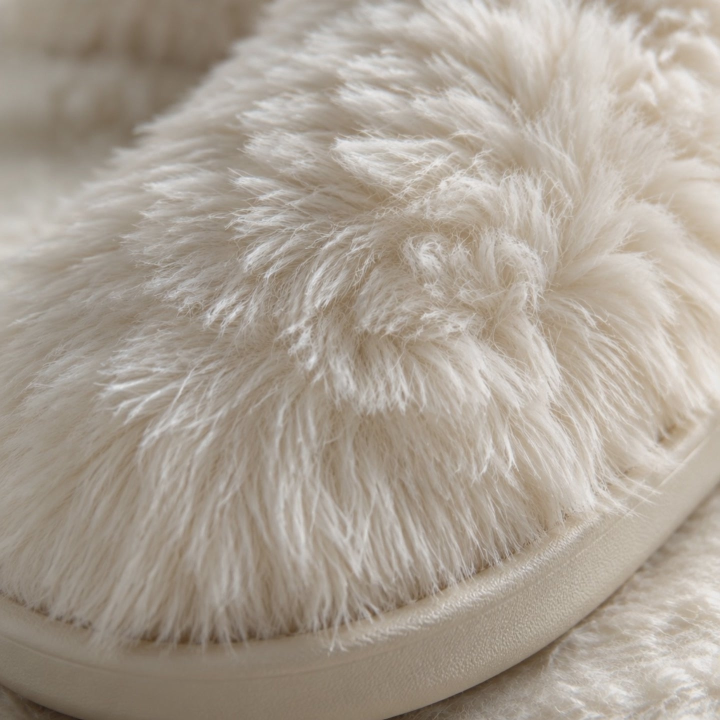 Close-up of the deep plush pile used for Cloud Slippers