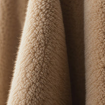 Close-up of the brushed fleece pile used for The Boreal Drape Shawl